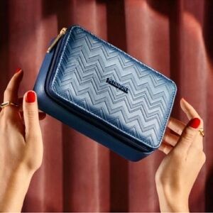 Missoni Navy Blue Zigzag Toiletry Travel Bag - Missoni X Delta